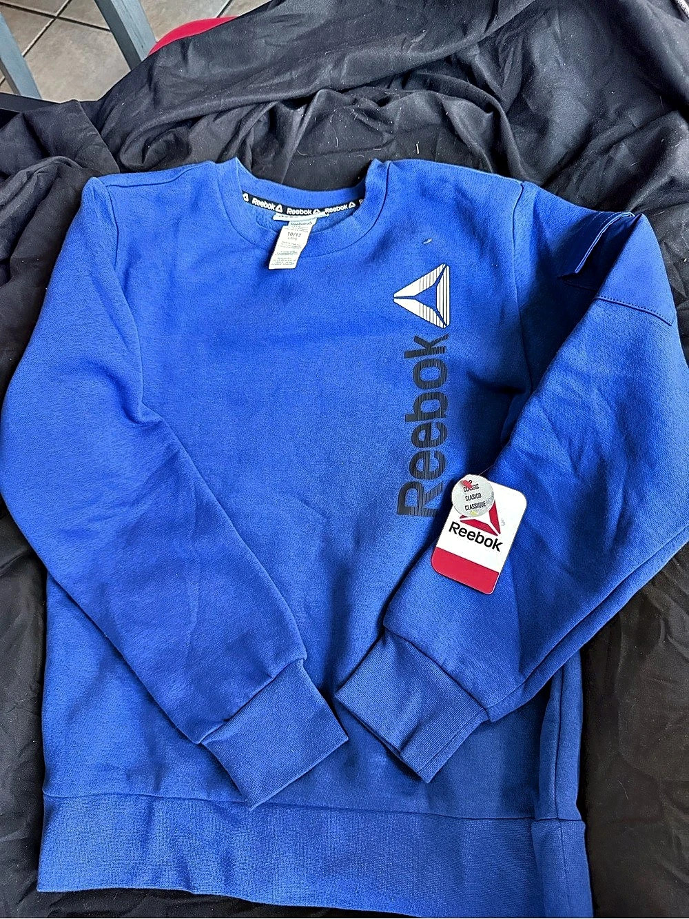 Reebok Large Blue Logo Sweatshirt